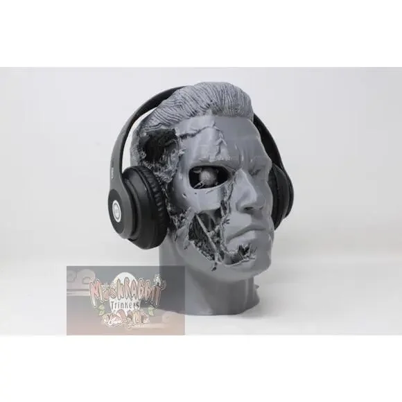 Human size T-800 Schwarzenegger Headphone StandTerminator Headphone Holder